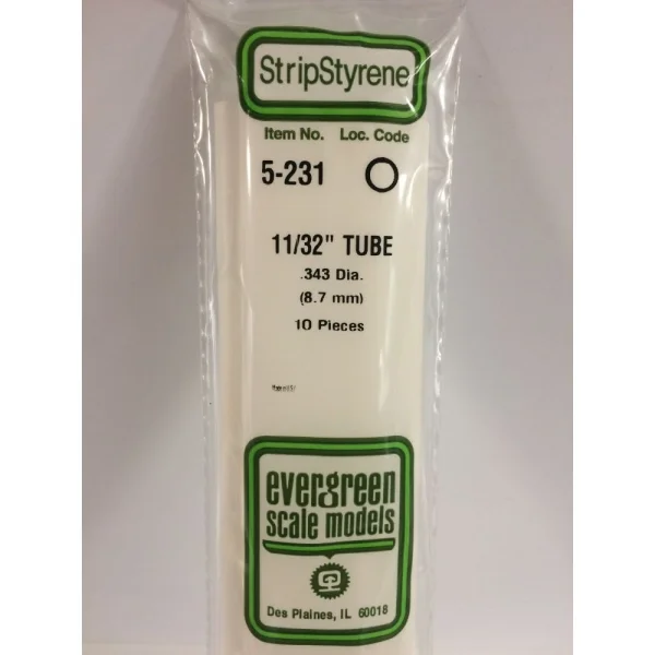 Evergreen [5-231] 14 Round Tube (Telescoping) .344 (11/32) (10 per pack)