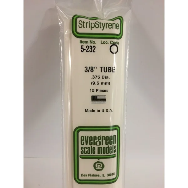 Evergreen [5-232] 14 Round Tube (Telescoping) .375 (3/8) (10 per pack)