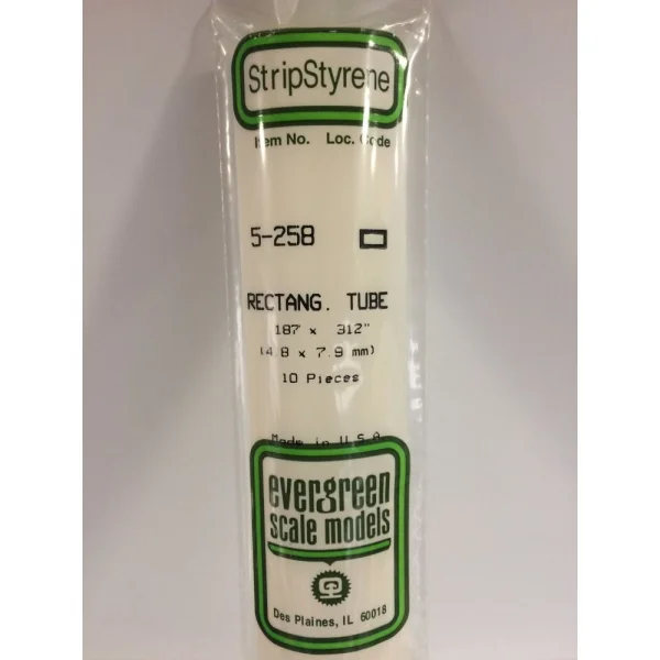 Evergreen [5-258] 14 Rectangular Tube .187 x .312 (10 per pack)