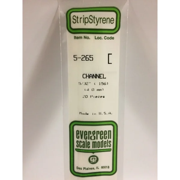 Evergreen [5-265] 14 Channel .156 (5/32) (20 per pack)