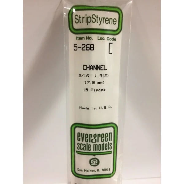 Evergreen [5-268] 14 Channel .312 (5/16) (15 per pack)