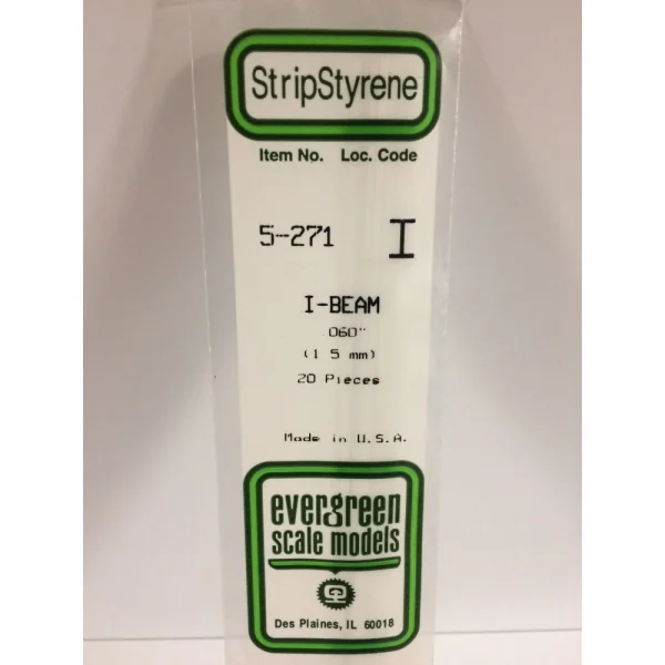 Evergreen [5-271] 14 I-Beam .060 (20 per pack)