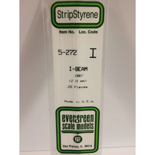 Evergreen [5-272] 14 I-Beam .080 (20 per pack) &mdash; image 5 of 5