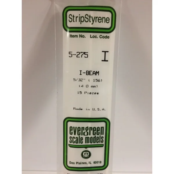 Evergreen [5-275] 14 I-Beam .156 (5/32) (15 per pack) &mdash; image 5 of 5