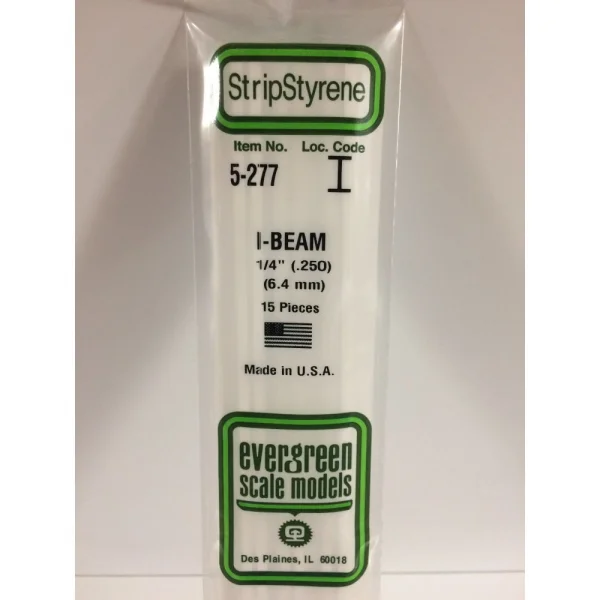 Evergreen [5-277] 14 I-Beam .250 (1/4) (15 per pack)