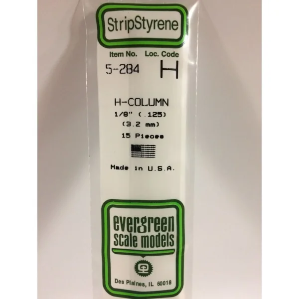 Evergreen [5-284] 14 H-Column .125 (1:8) (15 per pack)