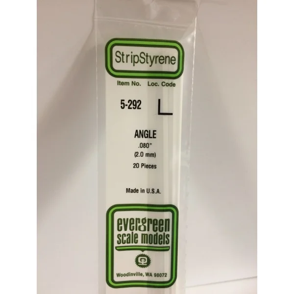 Evergreen [5-292] 14 Angle .080 (20 per pack)