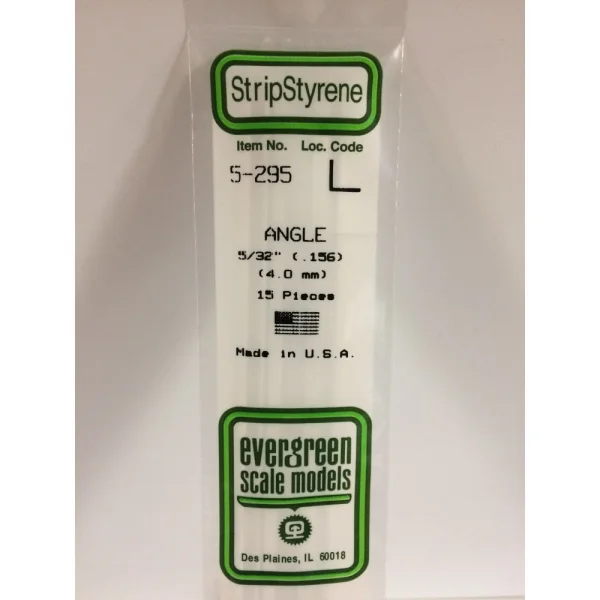Evergreen [5-295] 14 Angle .156 (5/32) (15 per pack)