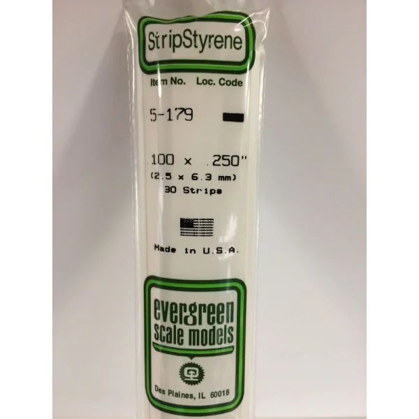 Evergreen [5-179] 14 Strip .100 x .250 (30 per pack)