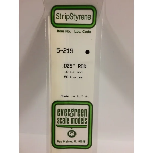 Evergreen [6-219] 14 Rod .025 (100 per pack)