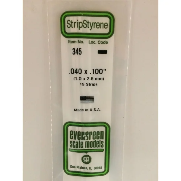 Evergreen [6-345] 24 Strip .040 x .100 (50 per pack)
