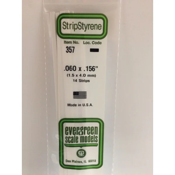Evergreen [6-357] 24 Strip .060 x .156 (50 per pack)