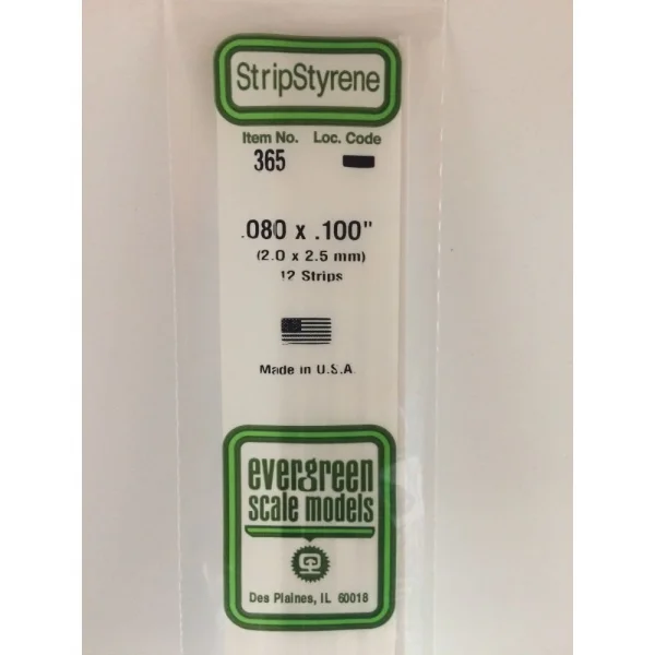 Evergreen [6-365] 24 Strip .080 x .100 (50 per pack)