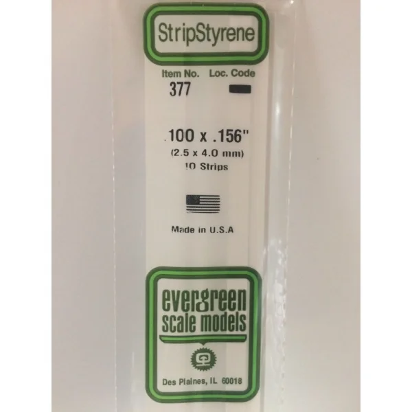Evergreen [6-377] 24 Strip .100 x .156 (50 per pack)