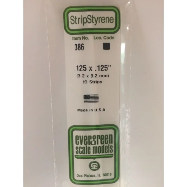 Evergreen [6-386] 24 Strip .125 x .125 (50 per pack) &mdash; image 9 of 10