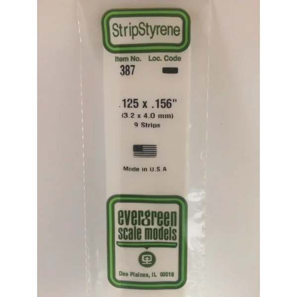 Evergreen [387] 24 Strip .125 x .156 (9 per pack)