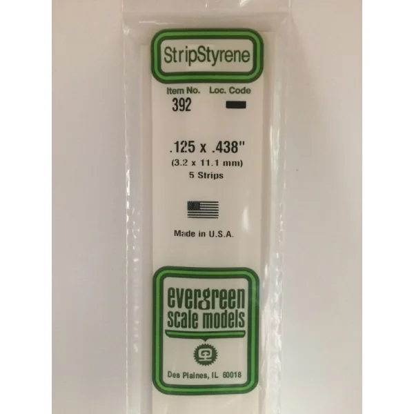 Evergreen [392] 24 Strip .125 x .438 (5 per pack)