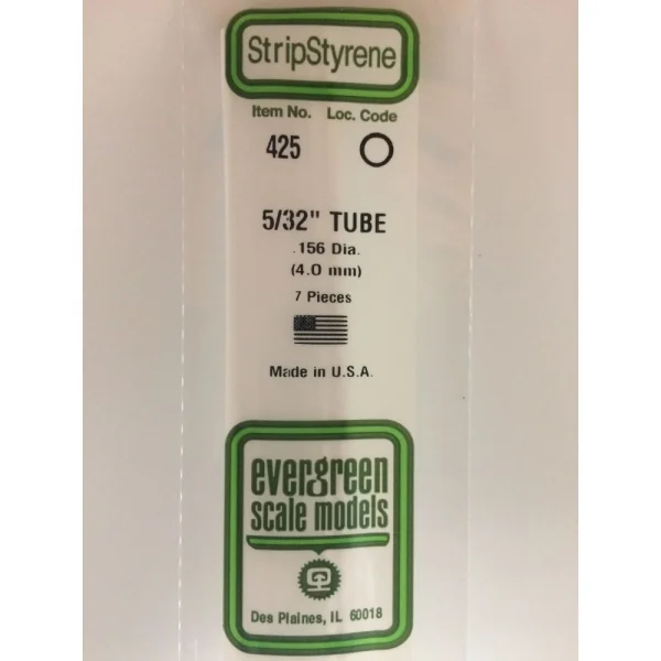 Evergreen [425] 24 Round Tube (Telescoping) .156 (7 per pack)