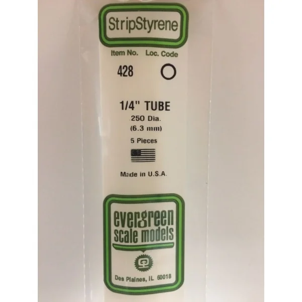 Evergreen [6-428] 24 Round Tube (Telescoping) .250 (100 per pack)
