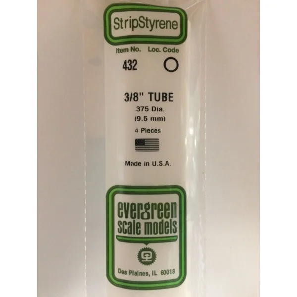 Evergreen [6-432] 24 Round Tube (Telescoping) .375 (100 per pack)