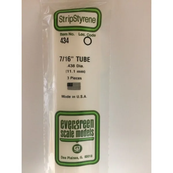 Evergreen [6-434] 24 Round Tube (Telescoping) .438 (100 per pack)