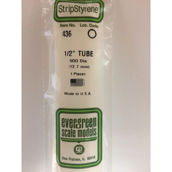 Evergreen [6-436] 24 Round Tube (Telescoping) .500 (100 per pack)