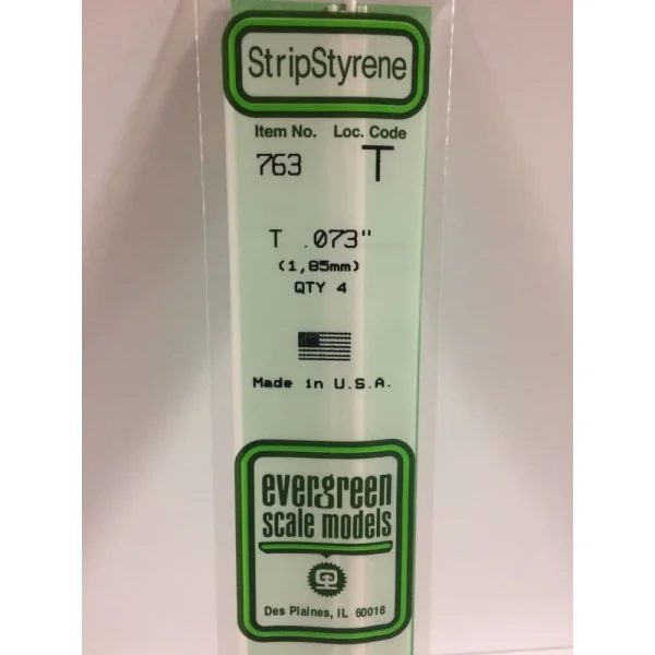 Evergreen [763] 14 T-Shape .073 (1.85mm) (4 per pack)
