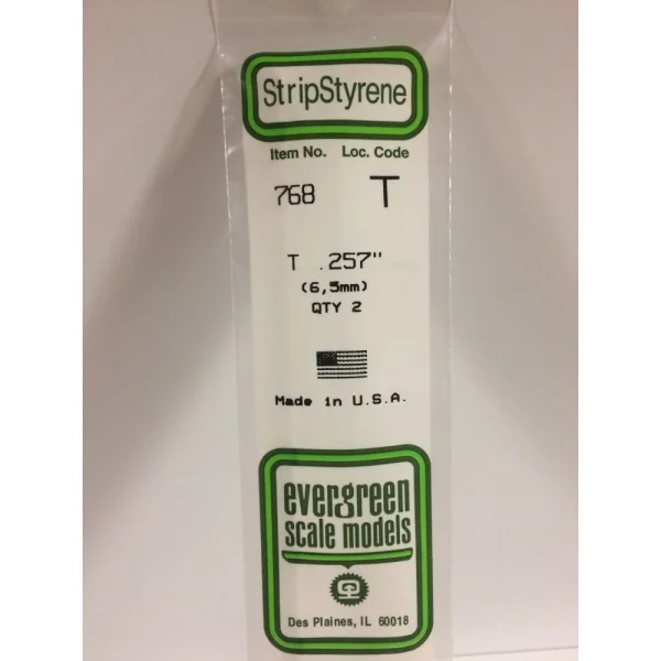 Evergreen [768] 14 T-Shape .257 (6.5mm) (2 per pack) &mdash; image 6 of 6