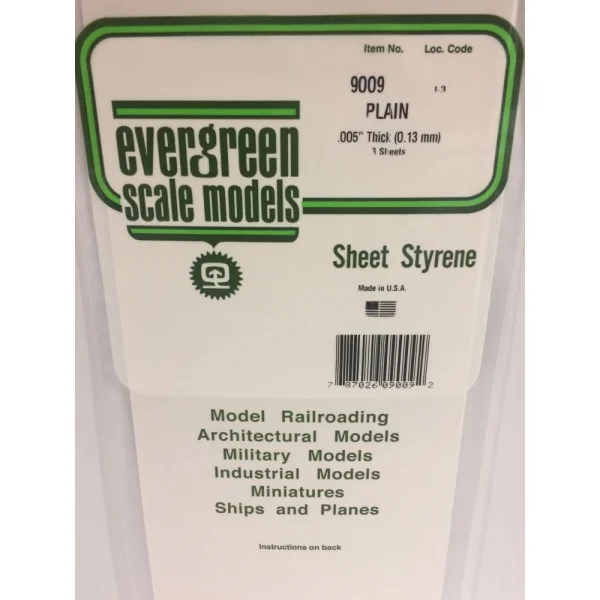 Evergreen 6x12in (15x30cm) White Sheet .005in Thick (3 Sheet per pack) — image 5 of 5