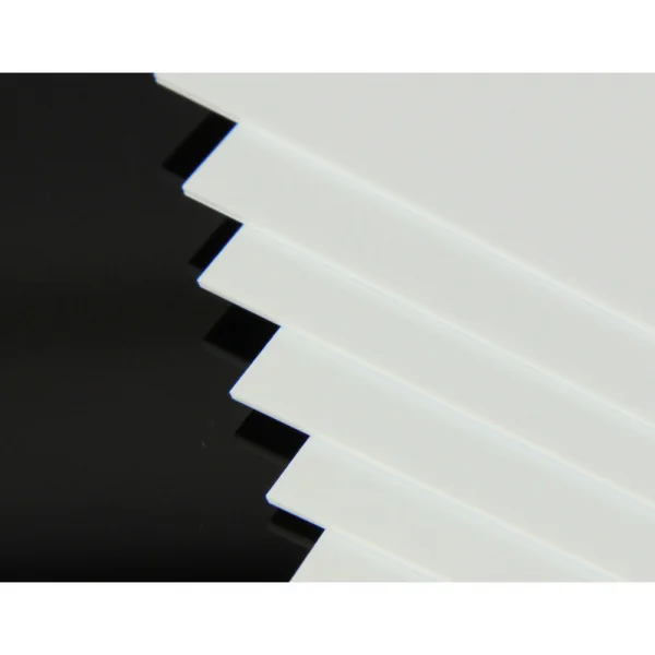 Evergreen 6x12in (15x30cm) White Sheet assortment (1 sheet each .010in, .020in, .040in per pack)