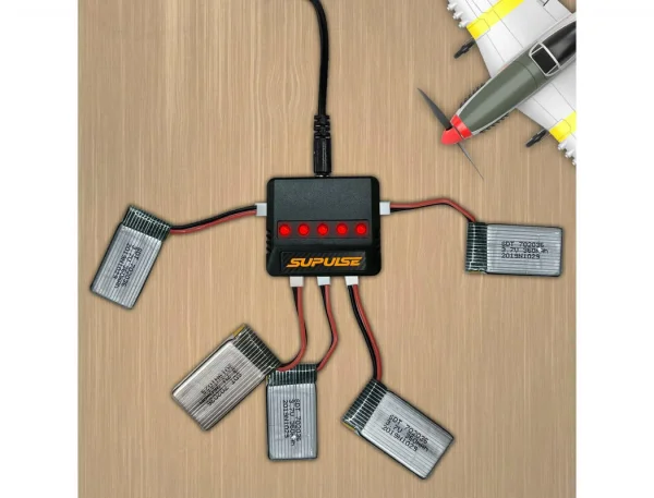 Volantex Supulse 5-In-1 USB 1S 3.7V Micro 5 Port LiPo Charger