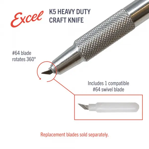 Excel K4 Swivel Knife, 360 Degree Aluminium Body with Safety Cap &mdash; image 13 of 13