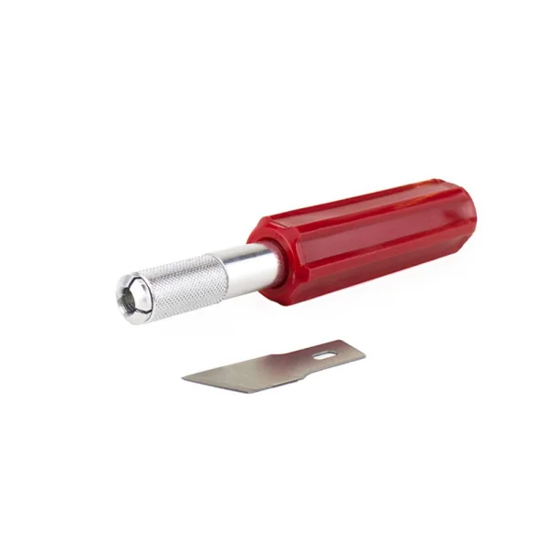 Excel K5 Knife, Heavy Duty Red Plastic Handle with SafetyCap (Carded) — image 5 of 7