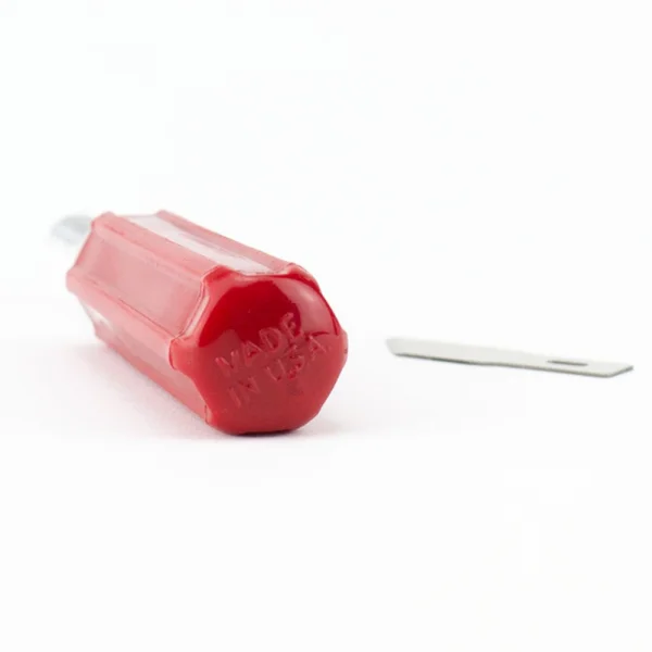 Excel K5 Knife, Heavy Duty Red Plastic Handle with SafetyCap (Carded) — image 6 of 7