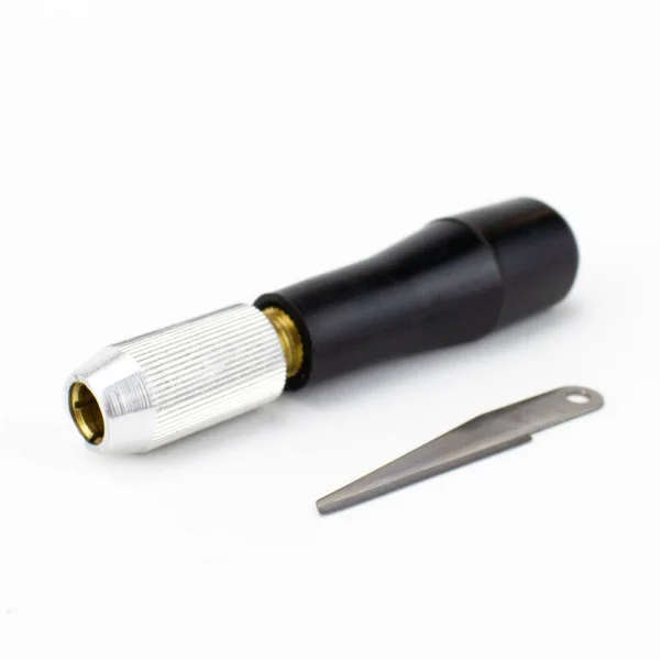 Excel K7 Wood Carving Knife, Black Plastic Handle with Scabbard (Carded)