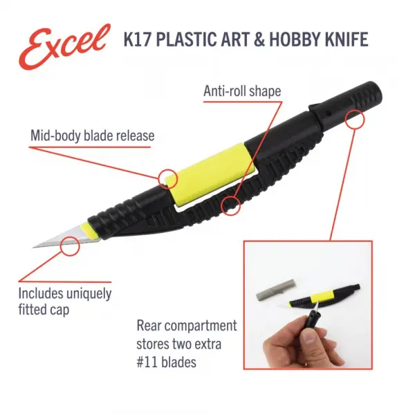 Excel K17 Plastic Art Knife (Carded) — image 7 of 7