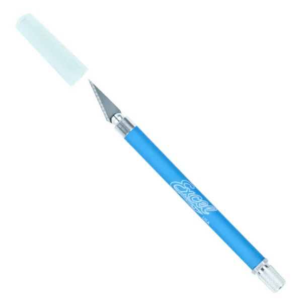 Excel K18 Grip-On Knife with Safety Cap, Blue (Carded) — image 7 of 9