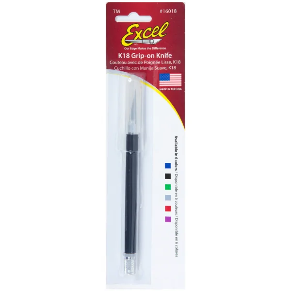 Excel K18 Grip-On Knife with Safety Cap, Black (Carded) &mdash; image 6 of 8
