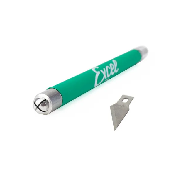 Excel K18 Grip-On Knife with Safety Cap, Green (Carded) — image 7 of 8
