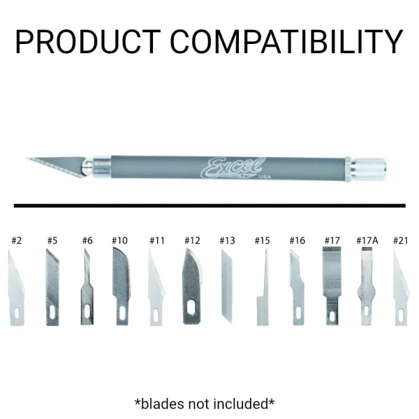 Excel K18 Grip-On Knife with Safety Cap, Grey (Carded) — image 4 of 8