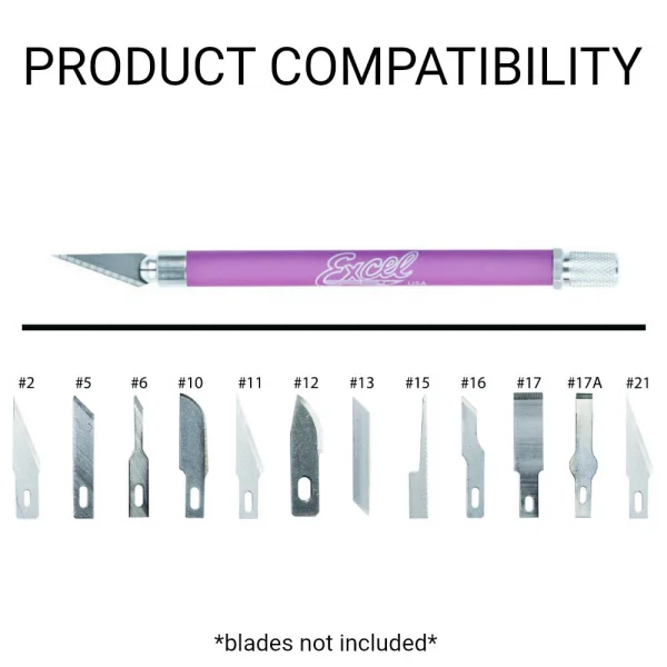 Excel K18 Grip-On Knife with Safety Cap, Purple (Carded) — image 4 of 8