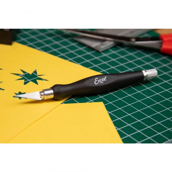 Excel K26 Black Fit Grip Knife With Rubberized Grip