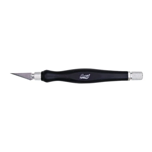 Excel K26 Black Fit Grip Knife With Rubberized Grip