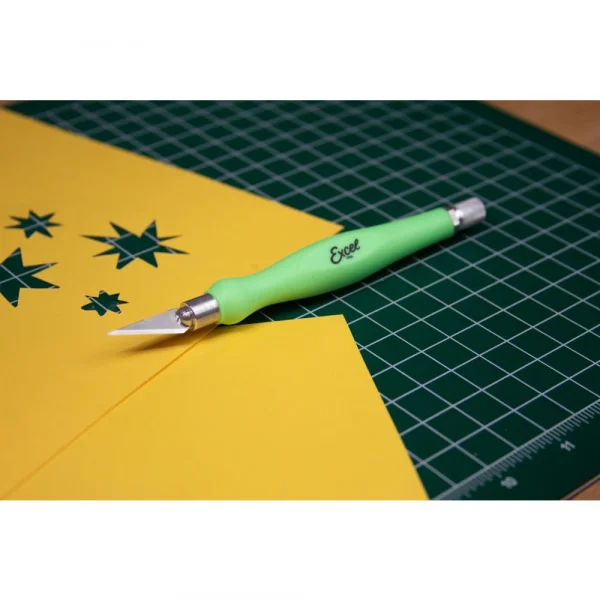 Excel K27 Green Fit Grip Knife With Rubberized Grip