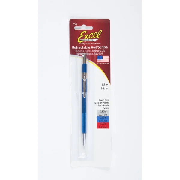 Excel Retractable Awl, .060in, Blue (Carded)