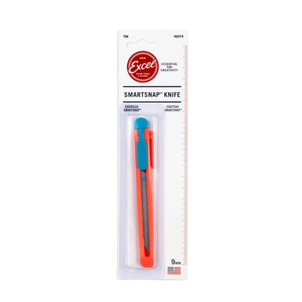 Excel K74 Pink & Blue Smart Snap Knife (Carded)