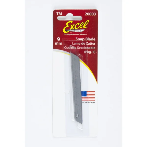 Excel 9mm, 13pt Snap Blade (5pcs) (Carded)