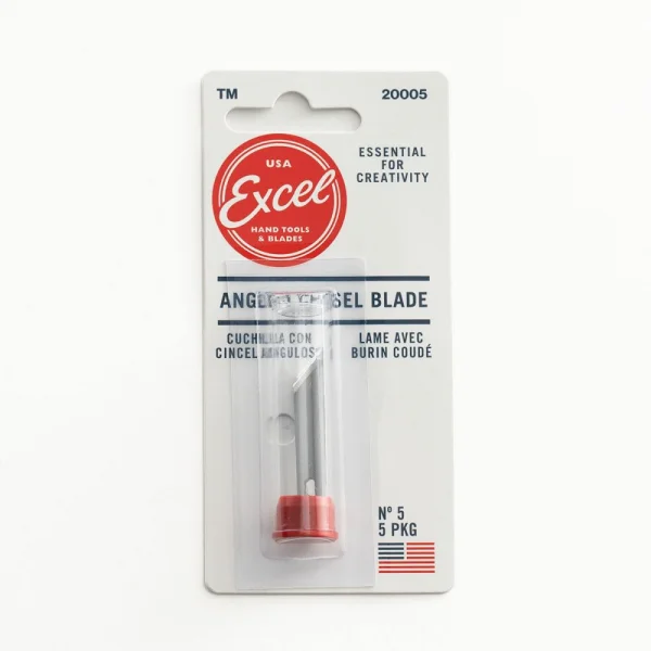Excel #5 Angled Chisel Blade, Shank 0.25 (0.58 cm) (5pcs) (Carded) &mdash; image 4 of 5