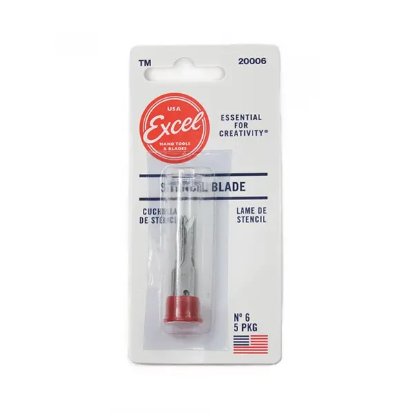 Excel #6 Micro Stencil Blade, Shank 0.25 (0.58 cm) (5pcs) (Carded) &mdash; image 7 of 7