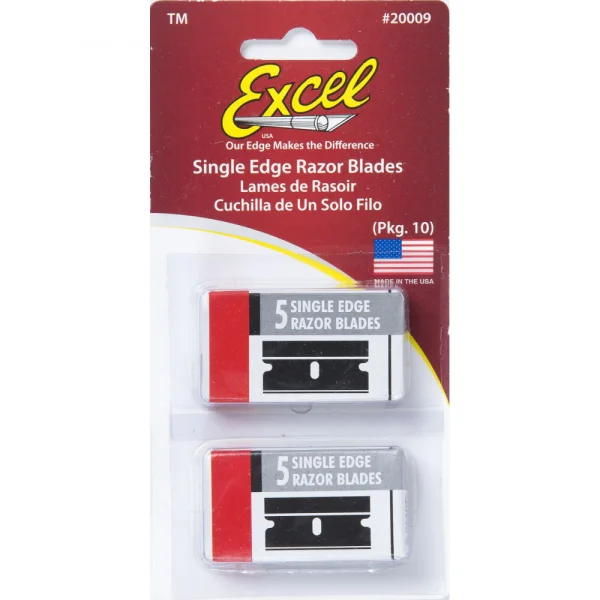 Excel Single Edge Blade, 0.009in (10) (Carded)